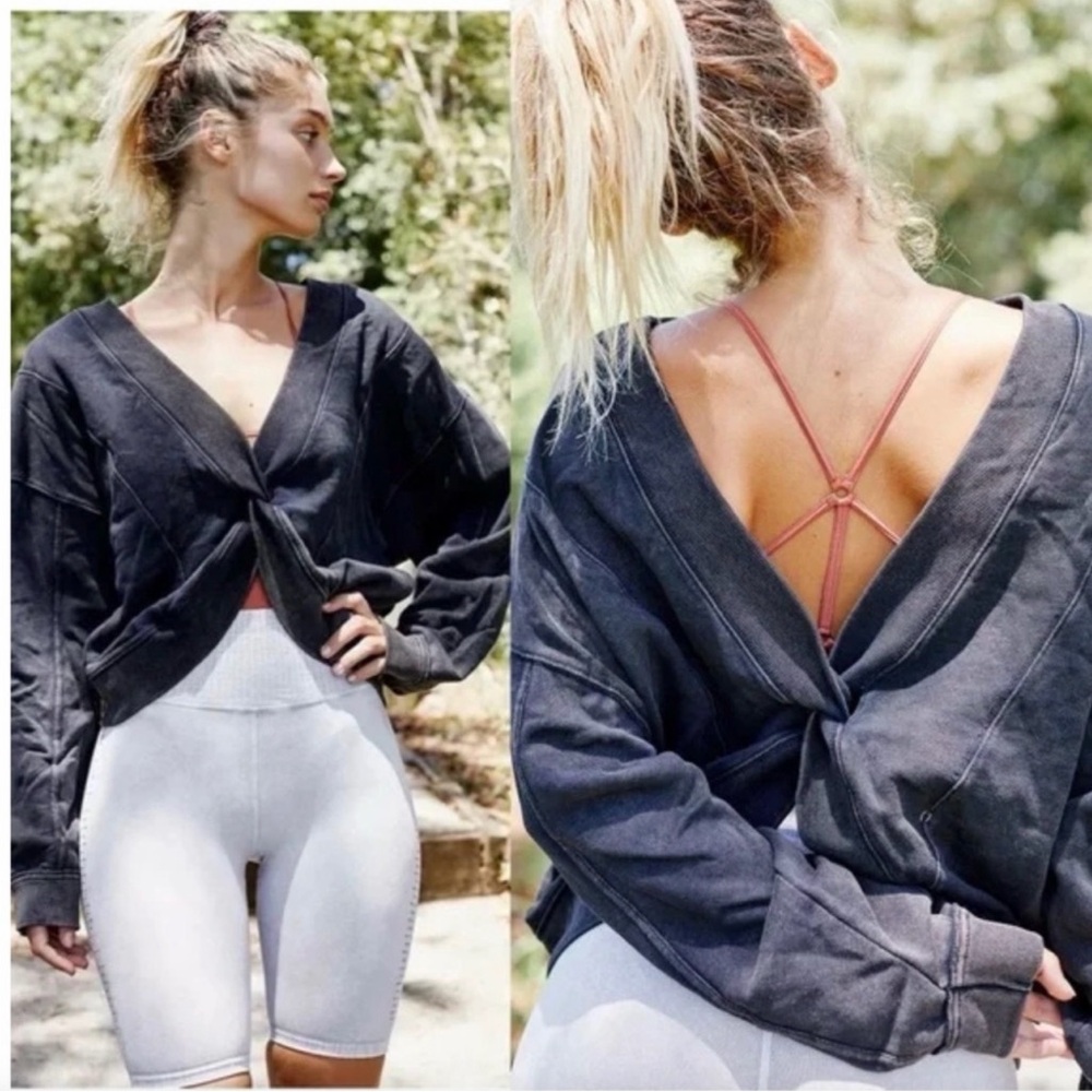 FP Movement by Free People Gray Sweatshirt. Reversible